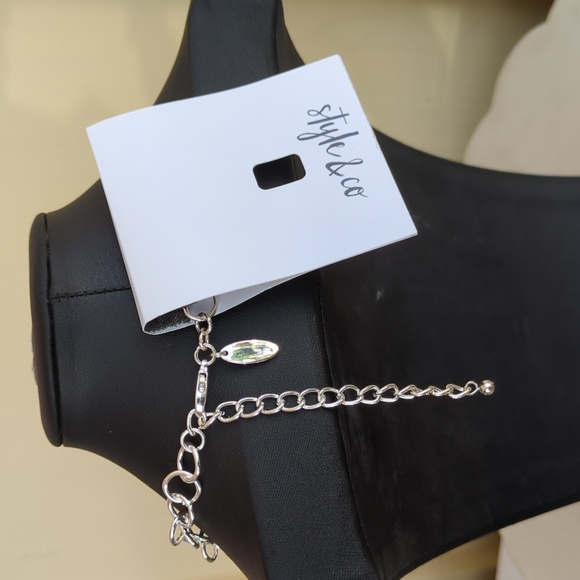 New Style & Co. Silver and Blue Circle Necklace - Picture 4 of 4